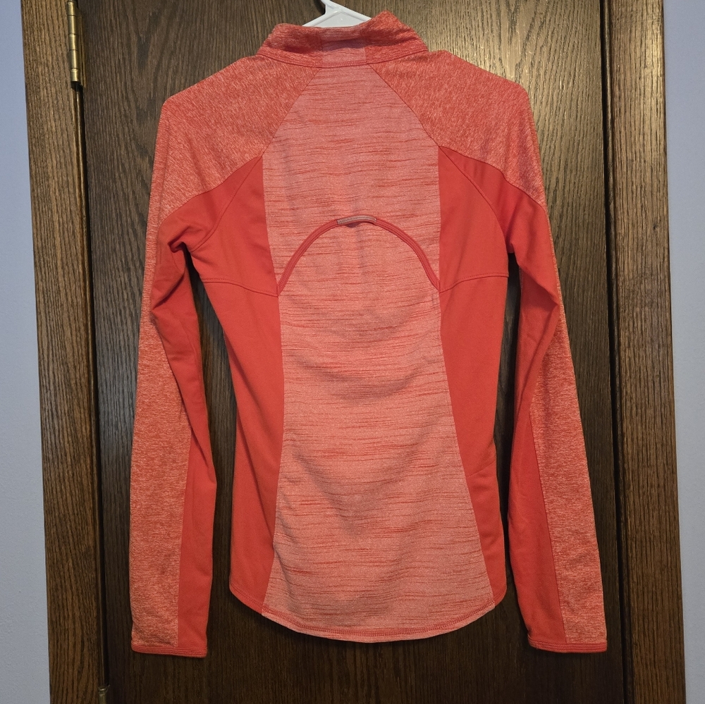 Athleta Running Wild Half Zip Women's Coral Athletic Jacket - Picture 3 of 6